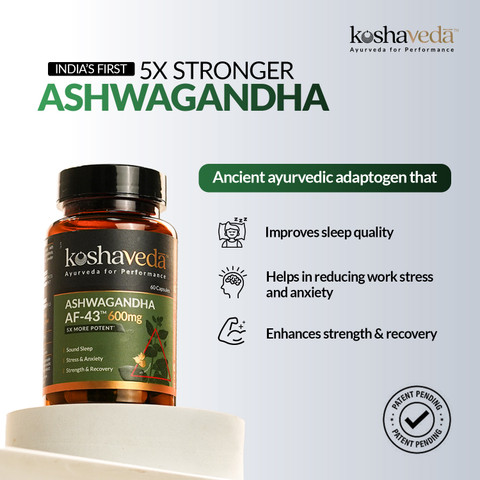 OＢA M A Koshaveda Ashwagandha AF-43™ 600mg by , 60 Capsules | 5X