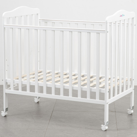 Little Olive Star Wooden Baby Cot For New Born White Cot