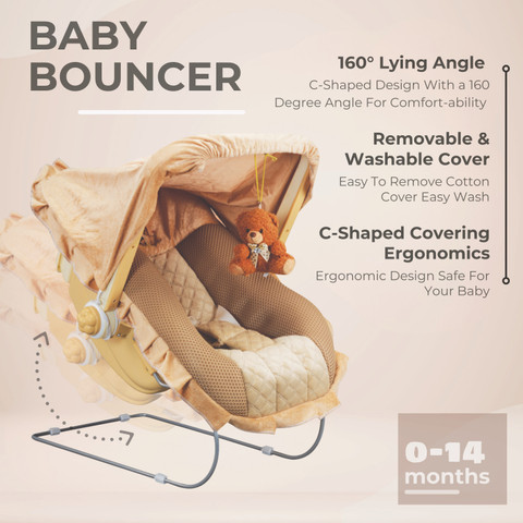 mama luv mee 12 in 1 Musical Carry Plastic Cot/Bouncer with Mosquito ...