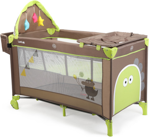 LuvLap Wonderjoy Baby Playpen Playard Folding Baby Bed Cum Cot