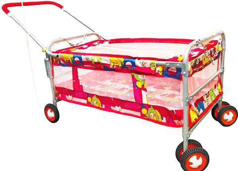 स्माइली बेल Kids jhula for Baby Kids Cradles/palna New Born Babies with  Mosquito net/Kids palna Swing for Sleeping Baby Bigger jhula Wheel Swing  for