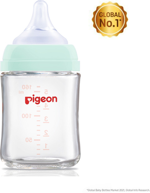 Pigeon Wide Neck Glass baby feeding Bottle With Nipple 160 ml