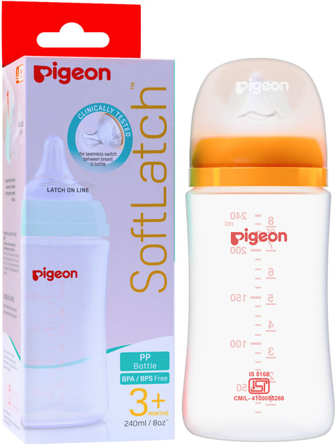 Pigeon Wide Neck PP baby feeding bottle plus type nipple 240