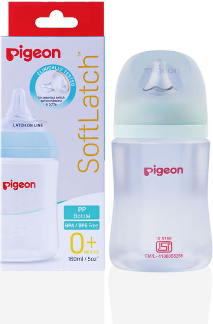 Pigeon Wide Neck PP baby feeding bottle plus type nipple 160 ml