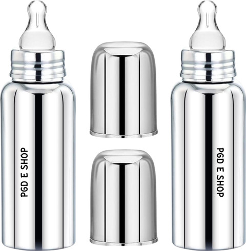 PGD Regular Stainless Steel Baby Feeding Bottle Extra Long for Milk Water  Feeding 300 ml