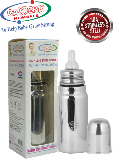 Camera Baby Corporation STAINLESS STEEL FEEDING BOTTLE BPA-FREE 200 ml
