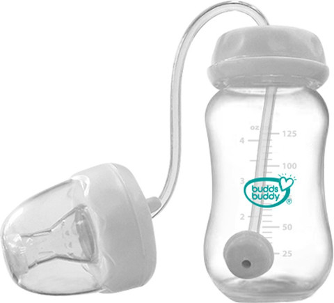 Buddsbuddy Hand-Free Regular Neck Baby Self Feeding Bottle 0m+, 125ml 125  ml