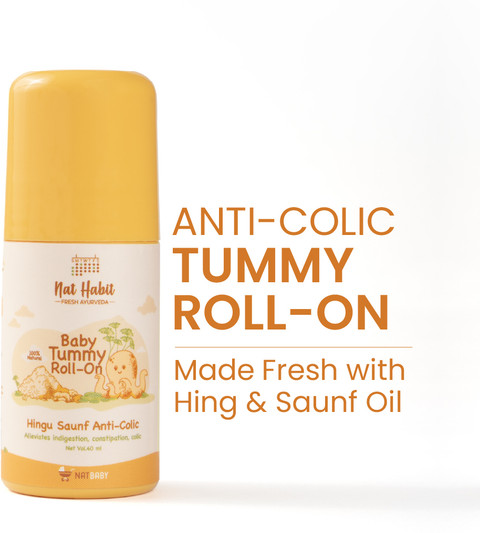 Nat Habit Tummy roll on for Colic Relief and Digestion with Hing