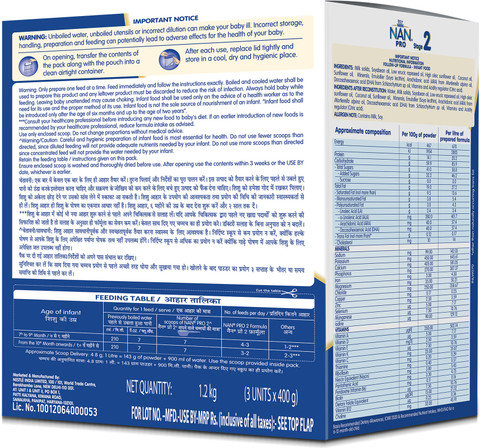 Nestle Nan Pro Stage 2, Follow-Up Formula Milk Powder with DHA-ARA