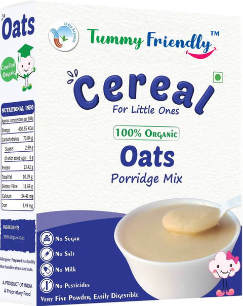 TummyFriendly Foods USDA Certified 100% Organic Oats and Organic Oats,  Beetroot Porridge Mixes Organic Baby Food for Months Old Rich in