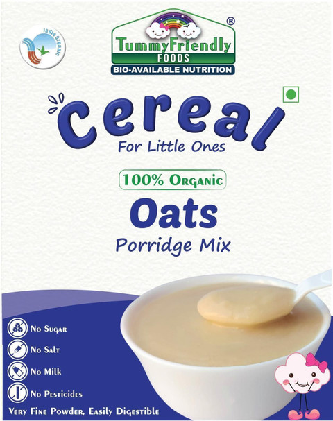 TummyFriendly Foods USDA Certified 100% Organic Oats Porridge Mix