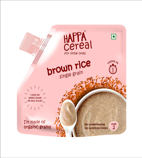Happa Organic Brown Rice Porridge Mix cereal baby food Cereal