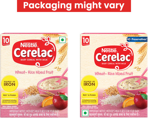 Nestle Cerelac Wheat Rice Mixed Fruit Baby Food Cereal,No
