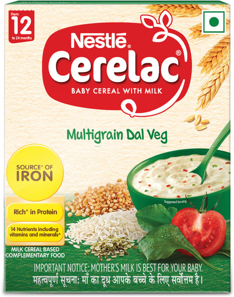 Nestle Cerelac Multi Grain Dal Veg Cereal from 12 to 24 Months Cereal
