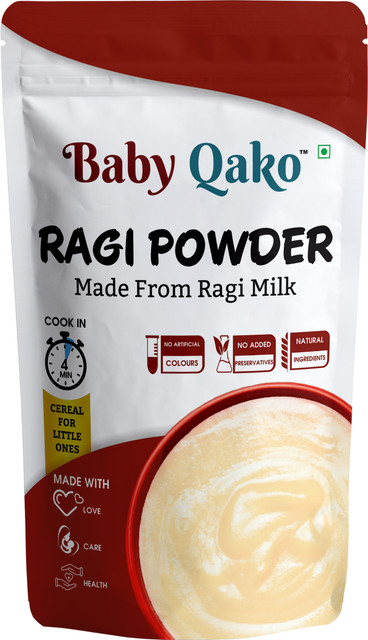 BABY QAKO Ragi Milk Powder Traditional Porridge Baby Food Cereal