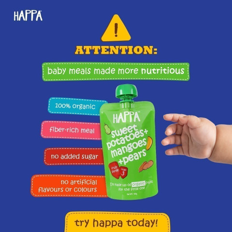 Happa Organic Baby Food Puree Cereal