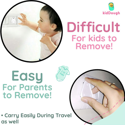 KidDough Baby Proofing Electrical Socket Plug Cover Guards(Pack of