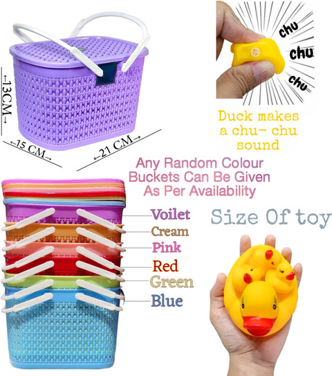 BABRO Animals Rubber Floating Chu-Chu Newborn Baby Toy Set for