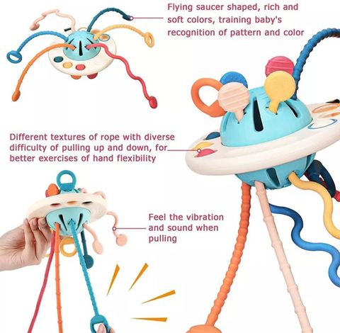 Wembley Silicone Pull String Baby Teether Toy Rattle Price in India ...