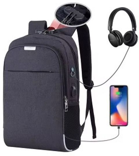 KriShyam Business Computer Water Resistant Anti-Theft Bag with USB Charging  Port 10 L Laptop Backpack