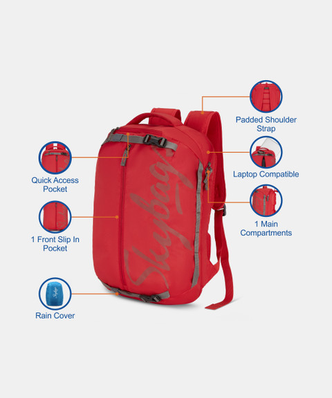 SKYBAGS OFFROADER NX 01 LAPTOP BACKPACK RED 20 L Laptop Backpack