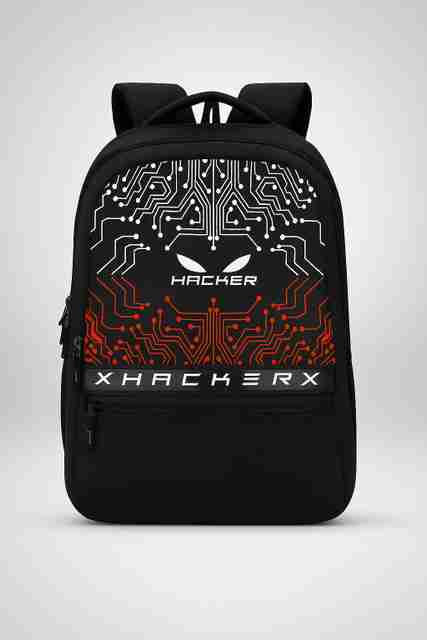 ANGALMART HACKER X Circuit Design Laptop Backpack – Stylish