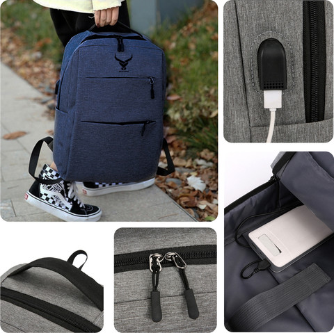 REDHORNS Set of With Inch Padded Sleeves Laptop Bag For Men Women  With USB Port 25 L Laptop Backpack