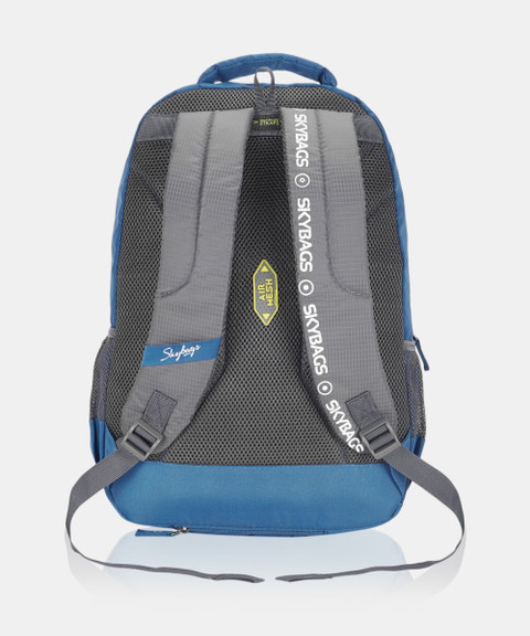 SKYBAGS Polyester 30L Riddle School Backpack-Rc Blue Grey 30 L