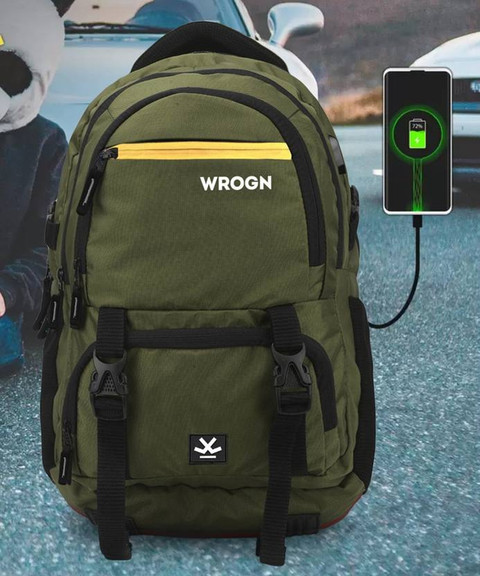 WROGN Unisex with USB Port and Rain Cover 40 L Laptop Backpack
