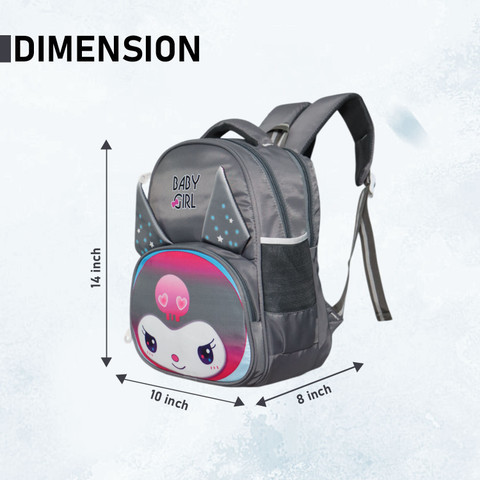 Baby Girl Cute Smiling Kitty bag for Kids NUR/LKG/UKG/1ST CLASS 25 L  Backpack