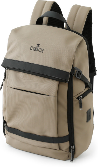 The CLOWNFISH Trek Series Laptop Bag 25 L Backpack Khaki Price