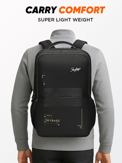 arthur laptop backpack black Buy Skybags Polyester Solid New 4 Compartment (H), 29 Lt at Perfect for your commute Arthur Logo " Backpack for