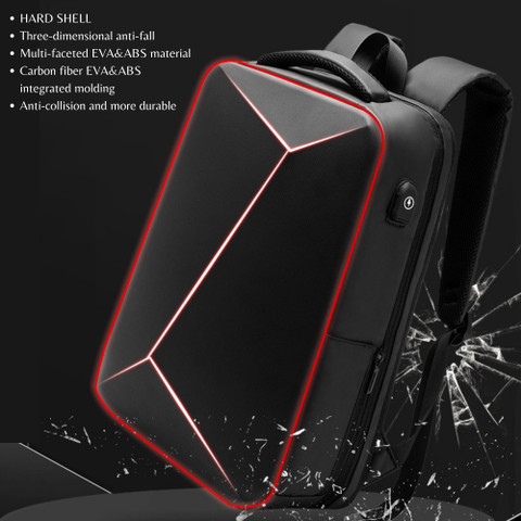 IMPACK Anti-Theft Hard Shell Backpack Slim Business  Travel 39 L Laptop Backpack