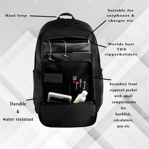 F Gear Odin Black 40 L Laptop Backpack Black Price in India - Main Image