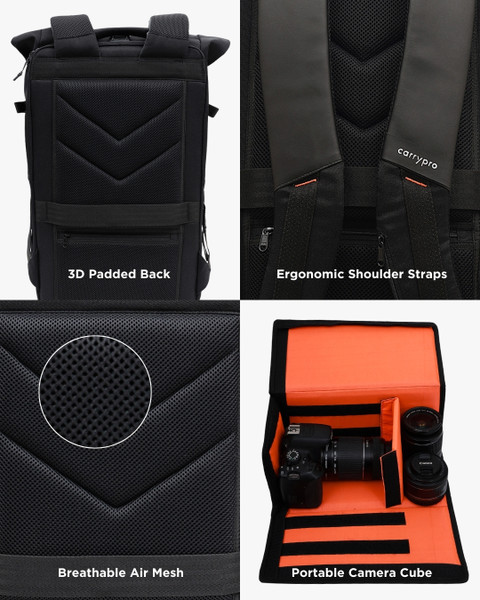 CarryPro HOBO25 Everyday Workation Backpack(16 inch), Camera Box