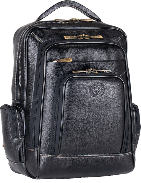BRAND LEATHER 100% Genuine Leather Laptop Backpack 35 L Laptop Backpack