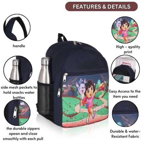CROPOUT Cartoon Print Girls School Bag Kids Bag & Backpack Ideal