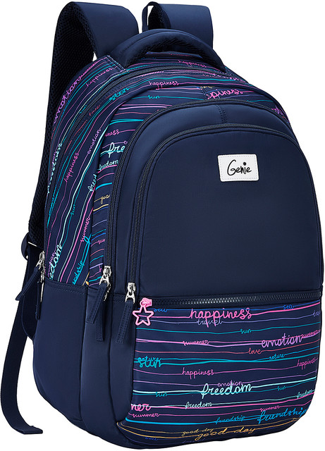 Genie Navy Blue School Bag Genie OCEAN 36 L Laptop Backpack