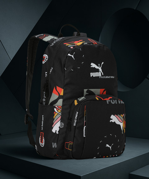 PUMA Classics Archive Backpack 24 L Laptop Backpack Black-AOP