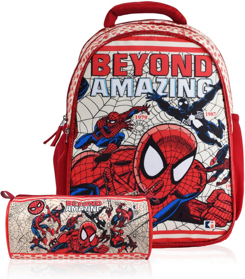 DISNEY Set of Marvel Amazing Spiderman Backpack Pencil Pouch