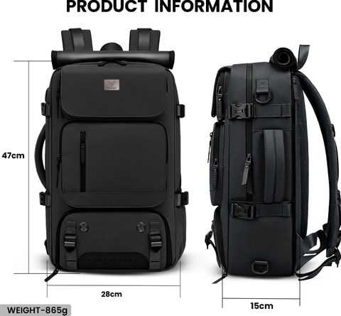 REDHORNS Medium 30L Laptop Backpack Black - Image 7
