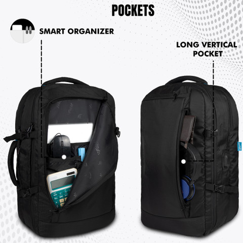 F Gear Blackhawk 40 L Laptop Backpack Black Price in India