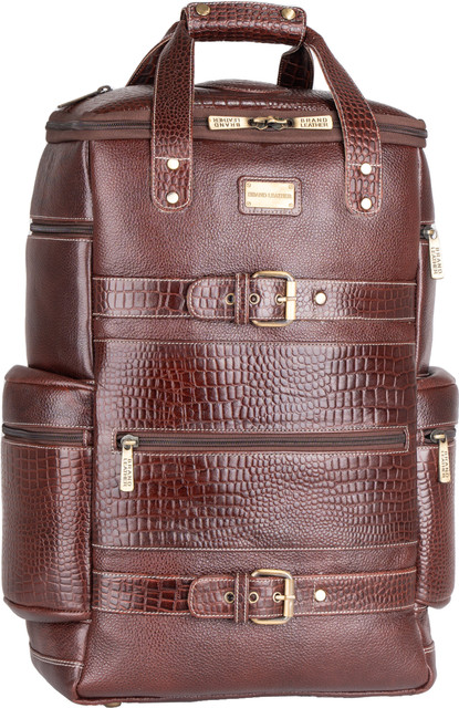 BRAND LEATHER Genuine Leather Laptop Backpack For Men, Travel Bags