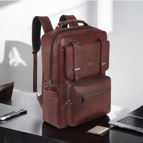 Bcode Laptop Backpack With Laptop Vegan Leather unisex Laptop Bag  30 L Laptop Backpack