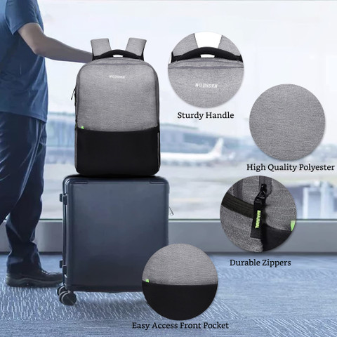 WILDHORN Laptop Backpack for Men Women 31 L Laptop Backpack Grey