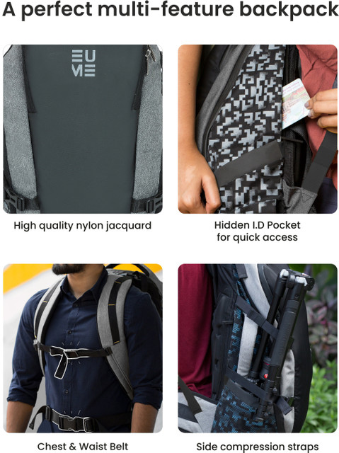 EUME Ease 31 L Massager Backpack with Built-in Massager Fit Upto