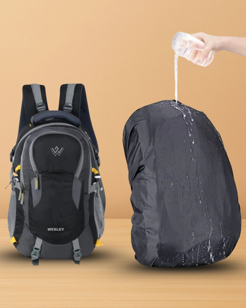 WESLEY Spartan Unisex Travel Rucksack hiking laptop bag fits upto inch  with Raincover and internal organiser backpack Rucksack College bag Laptop 