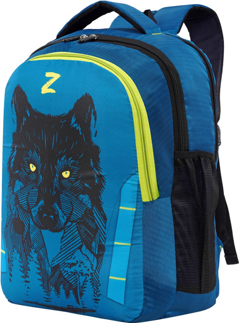 ZERUS Wolf Design Backpack for Girls Boys Durable School