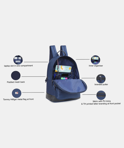 TOMMY HILFIGER Gibson 24 L Laptop Backpack Navy Price in India
