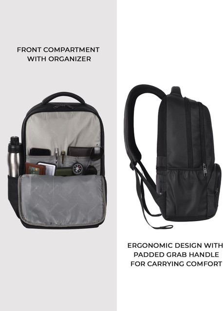 Gear Vintage 2 Anti-Theft Laptop Backpack – Faux Leather, 16" Laptop Compartment, USB Port, Water-Resistant